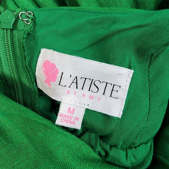 L'ATISTE by Amy dress size medium Color green - Picture 12 of 15